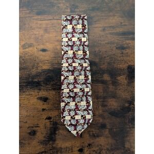 XMI‎ For Nordstrom Men's 100% Silk Tie ~ Geometric ~ Hand Sewn in USA!
